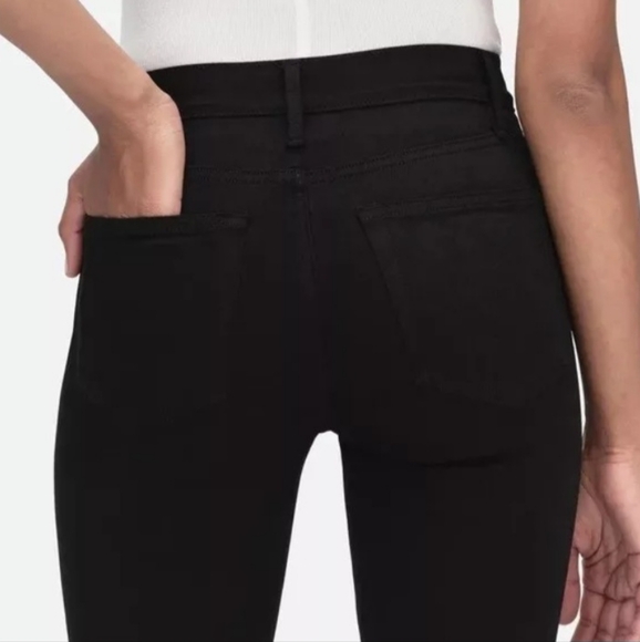 Frame Le High Flare Denim Black Jeans Size 32 NEW NWT Film Noir - Picture 5 of 15